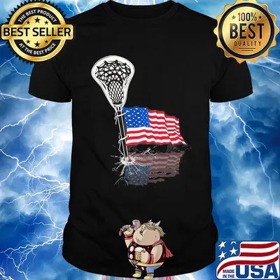 Lacrosse american flag independence day shirt