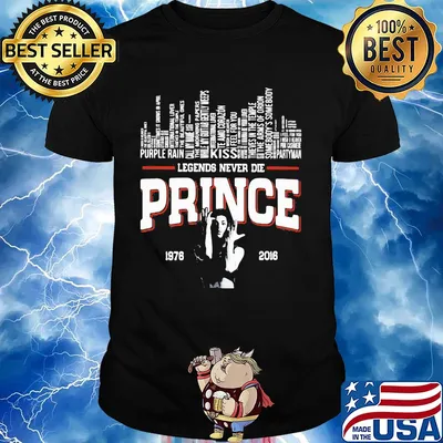 Legends never die prince 1978 2016 shirt