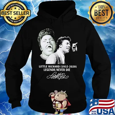 Little richard 1932 2020 legends never die signature smile s Hoodie