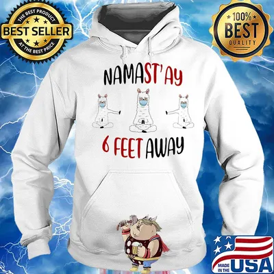 Llama mask namastay 6 feet away covid-19 s Hoodie