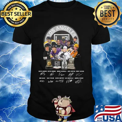 Los angeles kings hockey team players signatures shirt