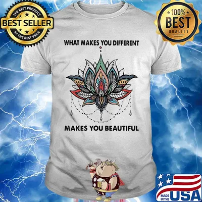 lotus tattoo henna what makes you different makes you beautiful shirt