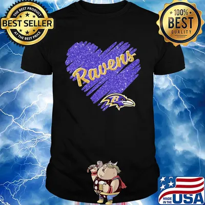 Love baltimore ravens football team heart diamond shirt