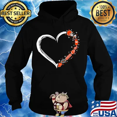 Love Cleveland Browns football team heart s Hoodie