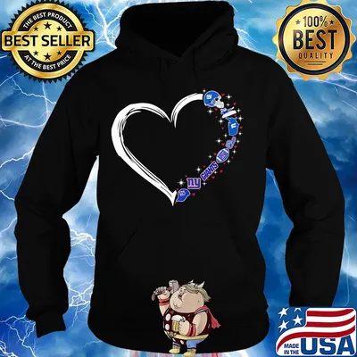 Love New York Giants football team heart s Hoodie