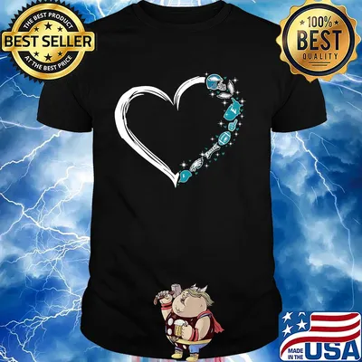 Love philadelphia eagles american football heart shirt