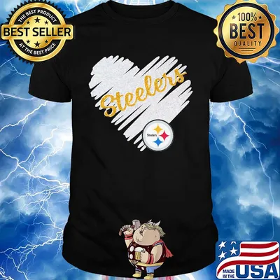 Love pittsburgh steelers football team heart diamond shirt