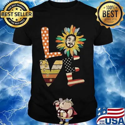 Love sunflower post malone mom life american flag vintage shirt