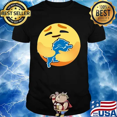 Love the detroit lions love hug facebook care emoji nfl shirt