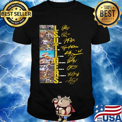 Lsu Tigers football team players signatures shirt