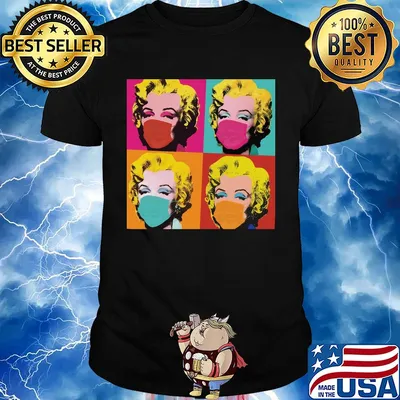 Marilyn monroe inspired mask bella muscle art shirt