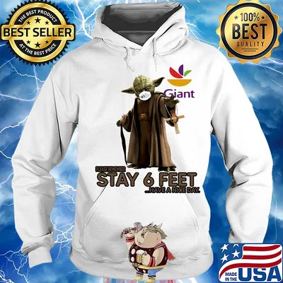 Master yoda mask giant food please remember stay 6 feet have a nice day jesus s Hoodie