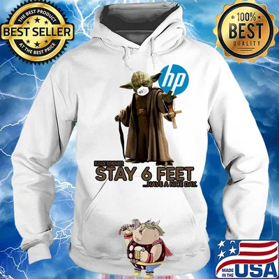 Master yoda mask hp please remember stay 6 feet have a nice day jesus s Hoodie