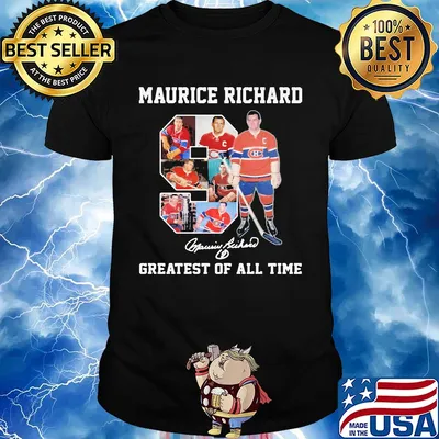 Maurice Richard 9 greatest of all time signature shirt