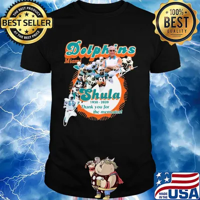 Miami dolphins shula 1930 2020 thank you for the memories signature shirt