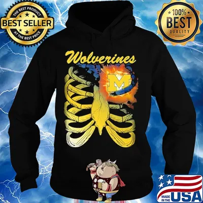 Michigan Wolverines Bone heart s Hoodie