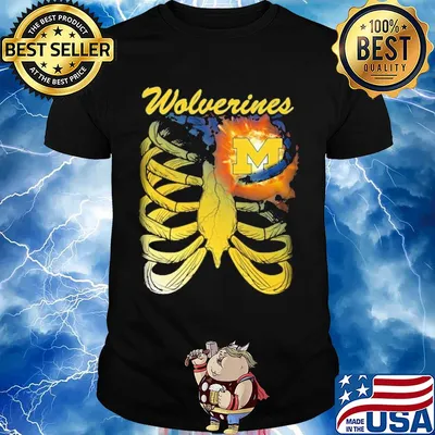 Michigan Wolverines Bone heart shirt