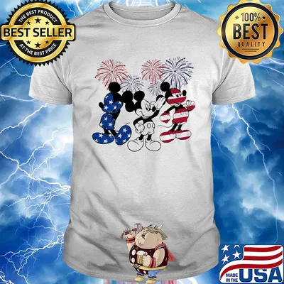 Mickey mouse american flag firework independence day shirt