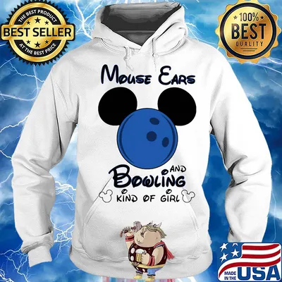 Mickey mouse ears and bowling kind of girl s Hoodie