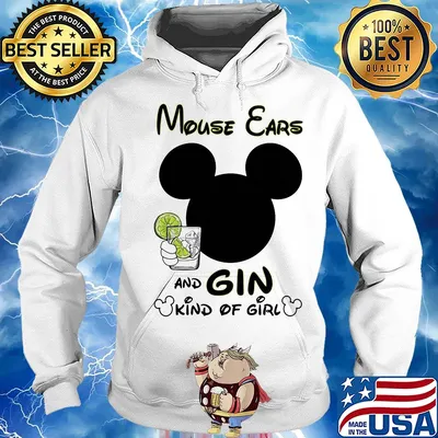Mickey mouse ears and gin kind of girl s Hoodie