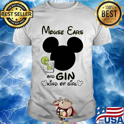 Mickey mouse ears and gin kind of girl shirt