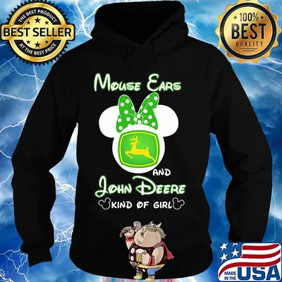 Mickey mouse ears and john deere kind of girl s Hoodie