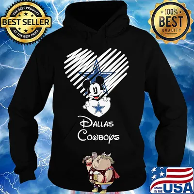 Mickey mouse hug heart dallas cowboys logo s Hoodie