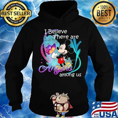 Mickey mouse i believe there are angels among us butterfly s Hoodie