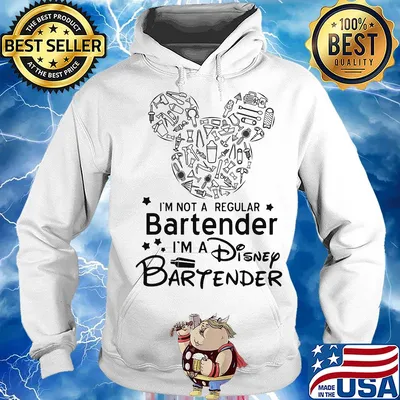 Mickey mouse I'm not a regular bartender I'm a disney bartender s Hoodie