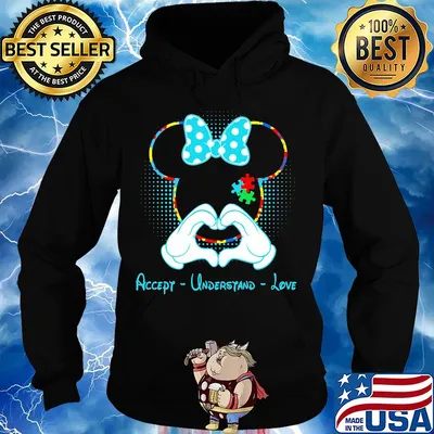 Minnie mouse autism awareness accept understand love s Hoodie