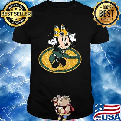 Minnie mouse green bay packers diamond shirt