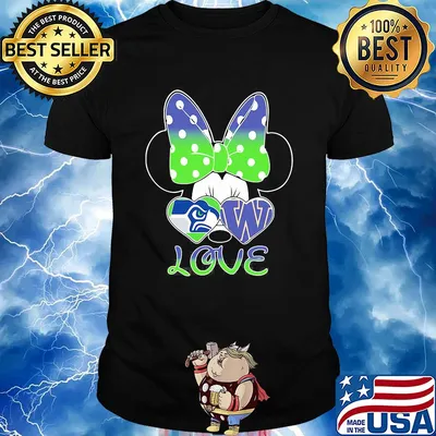 Minnie mouse seattle seahawks winnipeg blue bombers love shirt
