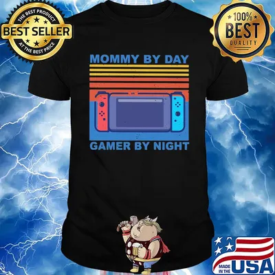 Mommy by day gamer by night vintage shirt