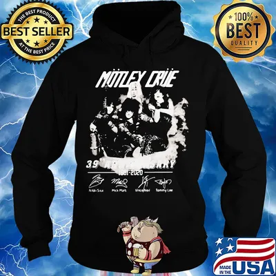 Motley Crue band 39th anniversary 1981 2020 signatures s Hoodie