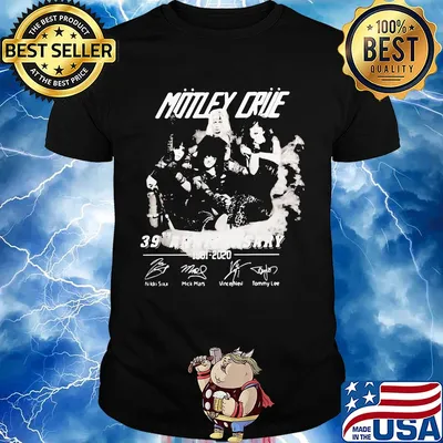 Motley Crue band 39th anniversary 1981 2020 signatures shirt