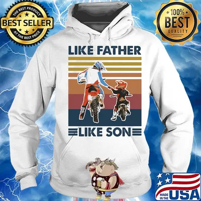 Motocross like father like son vintage s Hoodie