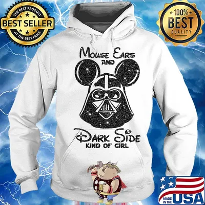 Mouse ears and dark side kindgirl diamond s Hoodie