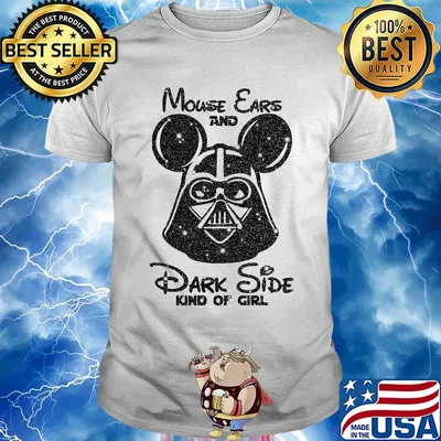 Mouse ears and dark side kindgirl diamond shirt