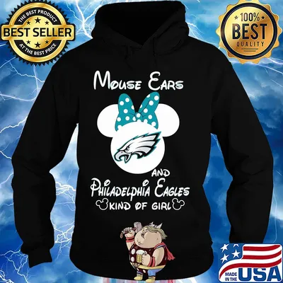 Mouse Ears and Philadelphia Eagles kind ò girl s Hoodie