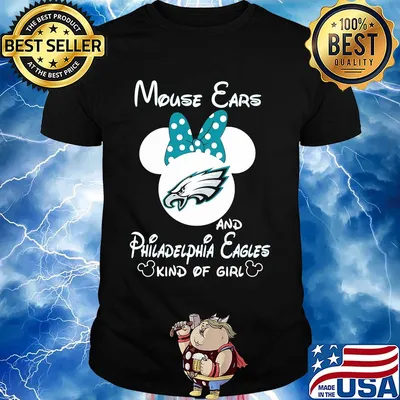 Mouse Ears and Philadelphia Eagles kind ò girl shirt
