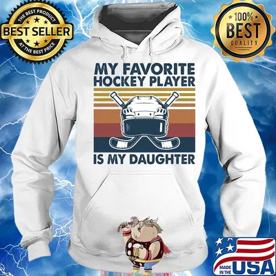 My favorite hockey player is my daughter vintage s Hoodie
