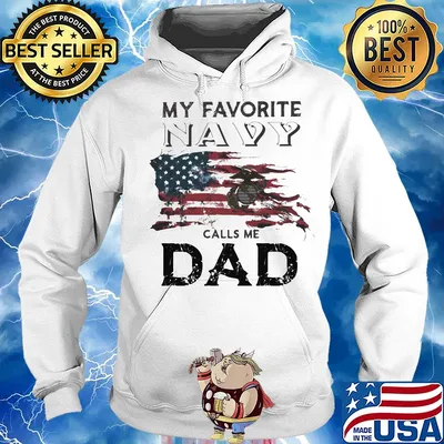 My favorite navy calls me dad American flag veteran Independence Day s Hoodie