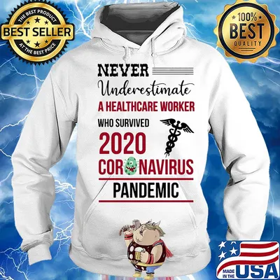 Never underestimate a healthcare worker who survived 2020 coronavirus pandemic s Hoodie