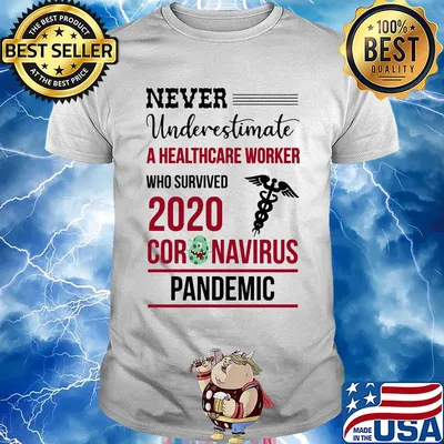 Never underestimate a healthcare worker who survived 2020 coronavirus pandemic shirt