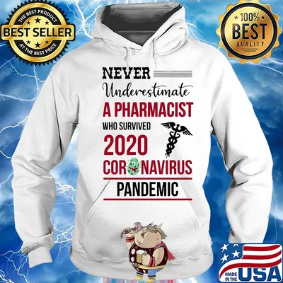 Never underestimate a pharmacist who survived 2020 coronavirus pandemic s Hoodie