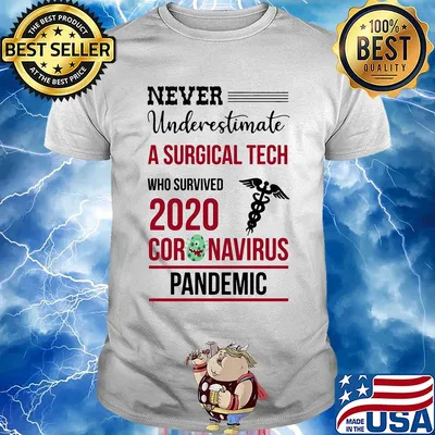 Never underestimate a surgical tech assistant who survived 2020 coronavirus pandemic shirt