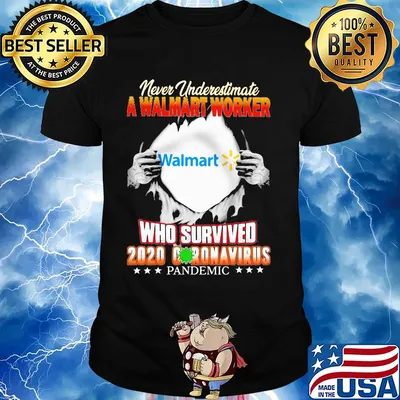 Never underestimate a walmart worker who survived 2020 coronavirus pandemic stars shirt