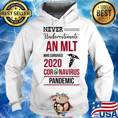 Never underestimate an MLT who survived 2020 coronavirus pandemic s Hoodie
