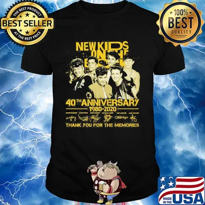 New Kids on the Block 40th anniversary 1980-2020 signature shirt