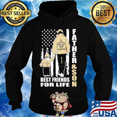 New orleans saints father and son best friends for life american flag happy father's day s Hoodie